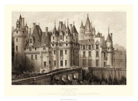 Sepia Chateaux II by Victor Petit art print