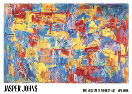 Map by Jasper Johns art print