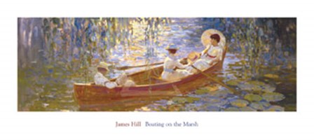 Boating on the Marsh by James Hill art print