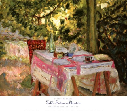 Table Set in a Garden by Pierre Bonnard art print