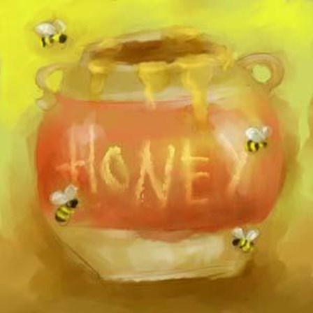 Honey Pot And Bees by Anthony Morrow art print