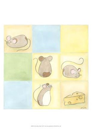 Tic-Tac Mice In Blue by June Erica Vess art print