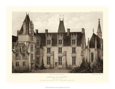 Petite Sepia Chateaux I by Victor Petit art print