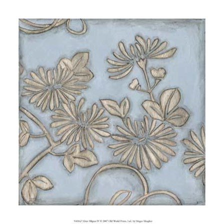 Silver Filigree IV by Megan Meagher art print