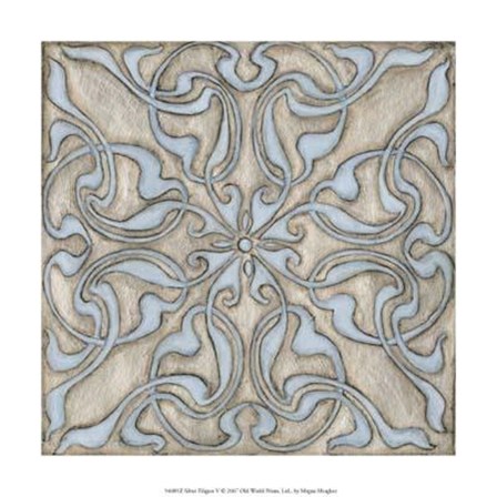 Silver Filigree V by Megan Meagher art print