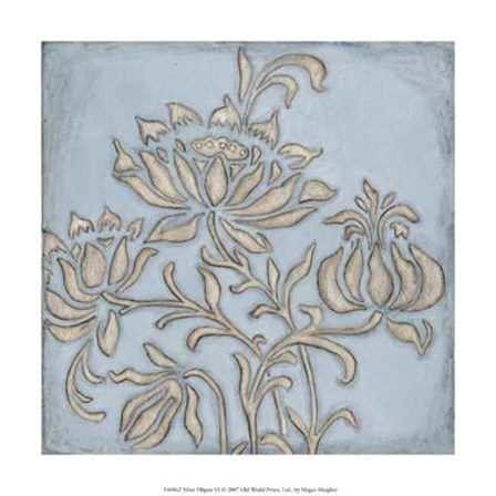 Silver Filigree VI by Megan Meagher art print