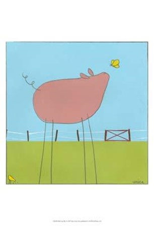 Stick-Leg Pig I by June Erica Vess art print