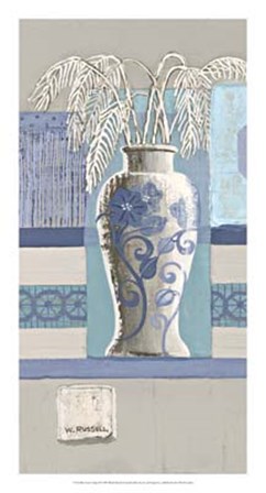 Blue Asian Collage II by Wendy Russell art print