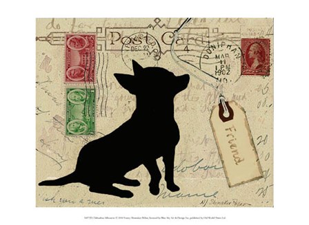 Chihuahua Silhouette by Nancy Shumaker art print