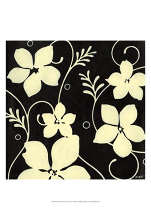 Black with Cream Flowers by Norman Wyatt Jr. art print