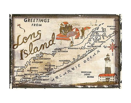 Greetings from Long Island art print