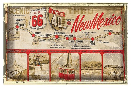 Scenic US 66 thru New Mexico art print