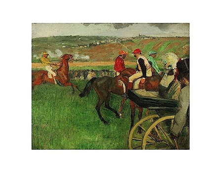 The Race Course: Amateur Jockeys near a Carriage, 1876-1887 by Edgar Degas art print