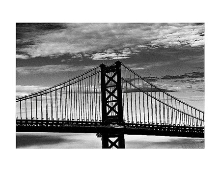 Benjamin Franklin Bridge (b/w) by Erin Clark art print