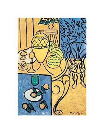 Interior in Yellow and Blue, 1946 by Henri Matisse art print