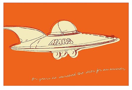 Lunastrella Flying Saucer by John W. Golden art print