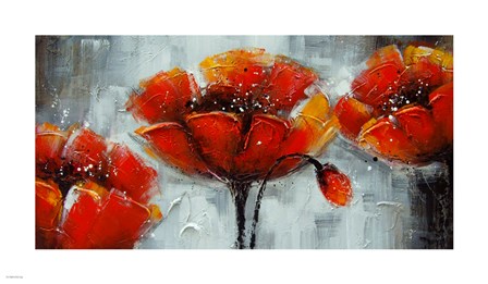 Abstract Poppies art print