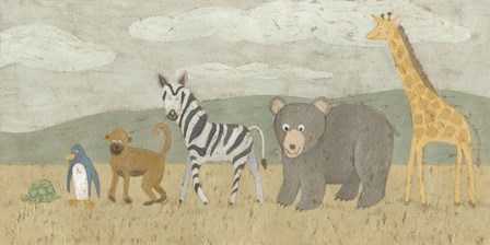 Animals All in a Row II by Megan Meagher art print