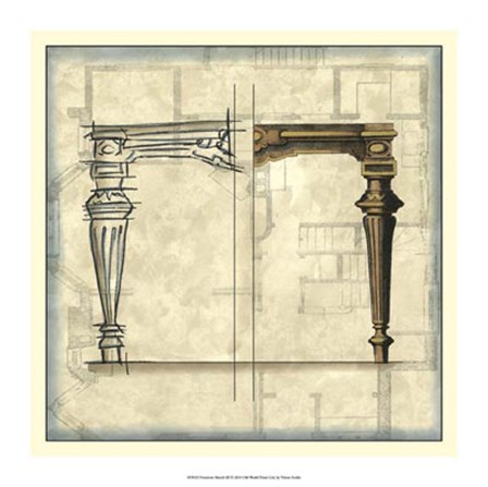 Furniture Sketch III by Vision Studio art print