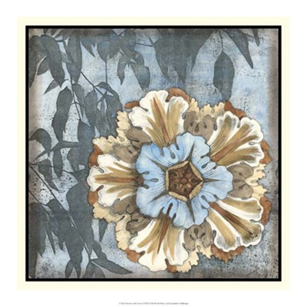 Rosette with Leaves I by Jennifer Goldberger art print