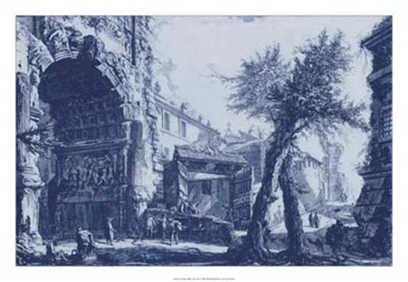 Antique Blue View II by Francesco Piranesi art print