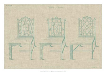 Chinese Chippendale Chairs II by Vision Studio art print