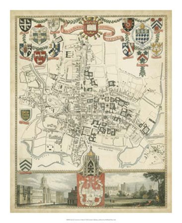 City &amp; University of Oxford art print