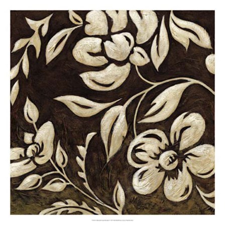 Coffee and Cream Brocade I by Chariklia Zarris art print