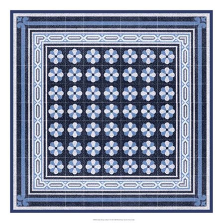 Italian Mosaic in Blue IV by Vision Studio art print