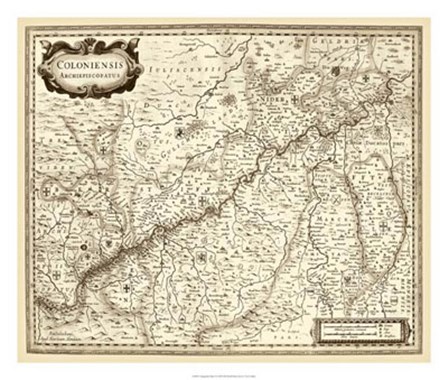 Antiquarian Map II by Vision Studio art print