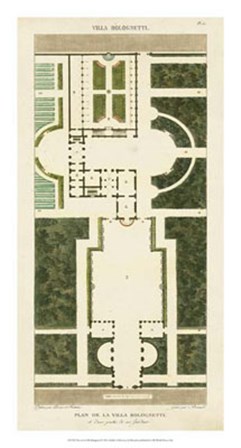 Plan de la Villa Bolognetti by Pierre Bonnard art print