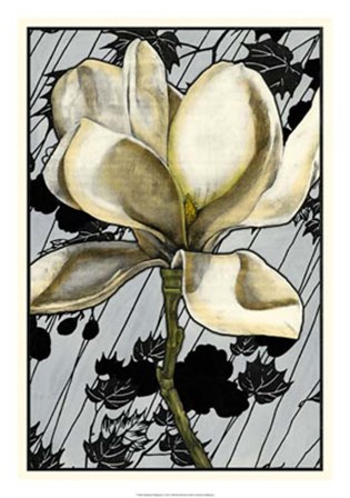 Patterned Magnolia I by Jennifer Goldberger art print