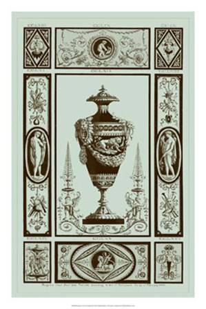 Urns in Celadon II by Michelangelo Pergolesi art print