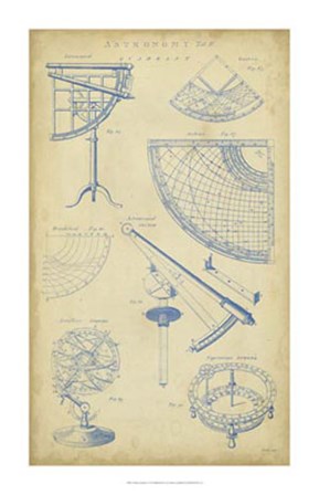 Vintage Astronomy I by C.E. Chambers art print