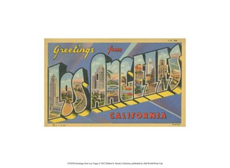 Greetings from Los Angeles art print