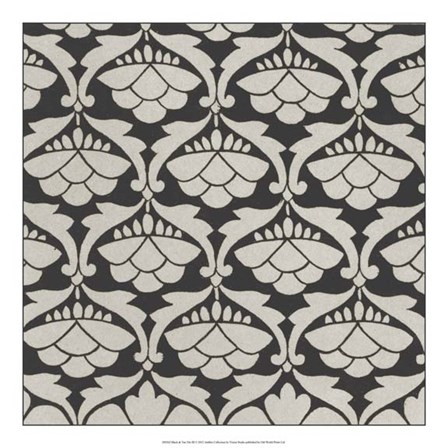 Black &amp; Tan Tile III by Vision Studio art print