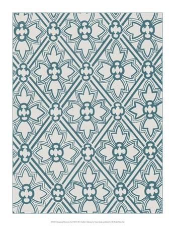 Ornamental Pattern in Teal VIII by Vision Studio art print