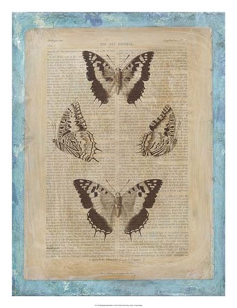 Bookplate Butterflies II by Vision Studio art print