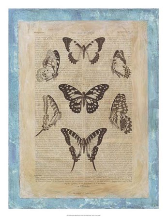 Bookplate Butterflies III by Vision Studio art print