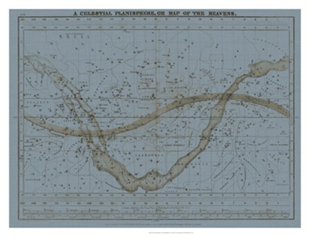 Celestial Planisphere by W. G. Evans art print