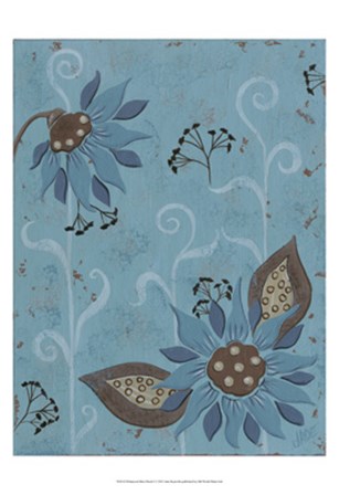 Whimsical Blue Floral I by Jade Reynolds art print