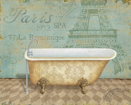 Voyage Romantique Bath I by Daphne Brissonnet art print