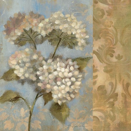 Hydrangea on Soft Blue by Silvia Vassileva art print