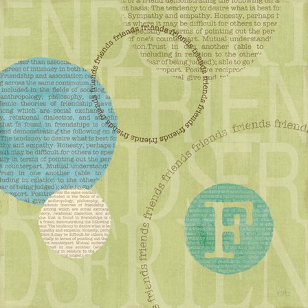 Circle of Words - Friends by Veronique Charron art print