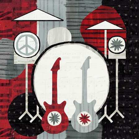 Rock &#39;n Roll Drums by Michael Mullan art print