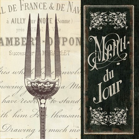 French Menu II by Pela Studio art print