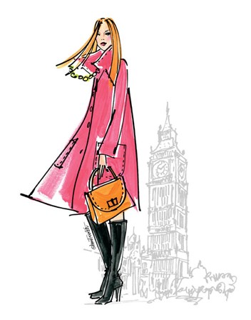 Colorful Fashion I - London by Anne Tavoletti art print