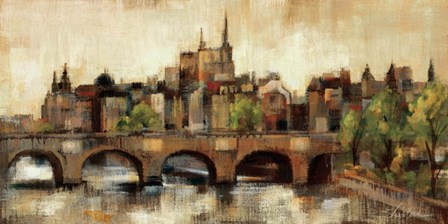 Paris Bridge II Spice by Silvia Vassileva art print