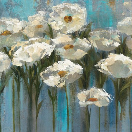 Anemones by the Lake Sq by Silvia Vassileva art print