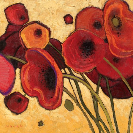 Poppies Wildly I by Shirley Novak art print